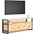 Modern Loft TV Stand - Curbstone HOFT 3D model small image 1