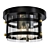 Elegant Oil-Rubbed Bronze LED Ceiling Light 3D model small image 1