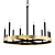 Weathered Brass 12-Light Chandelier 3D model small image 1