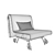 Convertible Chair Bed: Small & Stylish! 3D model small image 3