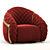 Elegant Cantori Portofino Armchair 3D model small image 4