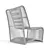 Sunset West Miami Club Chair: Sleek and Comfortable 3D model small image 4
