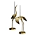 Elegant Metal Art Sculpture 3D model small image 1