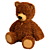 Adorable Teddy Bear with Customizable Hair 3D model small image 2