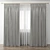 Elegant Sheer Curtain Panel 3D model small image 1