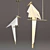 Gilded Bird LED Ceiling Lamp 3D model small image 2