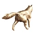 Bronze Wolf Sculpture - 32cm 3D model small image 8