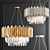 Elegant Crystal Chandelier 3D model small image 1