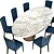 Contemporary Volpi Dining Set 3D model small image 4