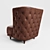 Vintage Italian Chester Armchair 3D model small image 2