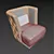 Vintage Italian Chester Armchair 3D model small image 5