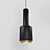 Alto Black Pendant Light: Modern, Adjustable Height 3D model small image 1