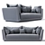 Aria Modern 3-Seater Sofa 3D model small image 4