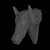 Elegant Black Horse Head Wall Decor 3D model small image 2