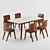 Scandinavian Inspired Expandable Dining Table 3D model small image 1