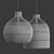 Colored Rattan Pendant Lights 3D model small image 2