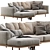 Newport Chaise Sectional Sofa 3D model small image 2