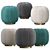 Sofia Velvet Footstool: Luxurious Cotton Velvet & Elegant Design 3D model small image 2