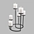 Modern Steel Candlestick Holder 3D model small image 1