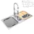 Modern Luxe Sink & Mixer Set 3D model small image 1