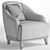 Turri Jolly Armchair: Elegant, Comfortable, and Stylish 3D model small image 4