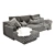 Sophie Corner Sofa: Modern Elegance for Any Space 3D model small image 3