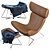 Modern BoConcept Imola Chair & Footstool 3D model small image 3