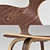 Cherner Walnut Plywood Chair 3D model small image 5