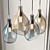 Lovisa Collection: Cognac & Blue Pendant Lamps 3D model small image 2