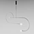 Mid Century Iron Glass Luminary 3D model small image 3