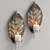 Zelkova Leaf Silver Candle Sconces 3D model small image 3