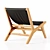 Nairobi Garden Wood Armchair: Elegant Outdoor Seating 3D model small image 4