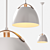 Modern Wood and Metal Pendant 3D model small image 1