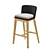 Elegant Arc Point Barstool 3D model small image 1