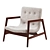 Cherrywood Elegance - Gustav Armchair 3D model small image 1