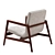 Cherrywood Elegance - Gustav Armchair 3D model small image 2