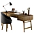 Elegant Neoclassic Office Desk 3D model small image 1