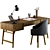 Elegant Neoclassic Office Desk 3D model small image 2