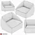Cozy and Chic Sumo Lounge Chair 3D model small image 2