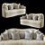 Tight Button-Tufted Milano Sofa 3D model small image 1