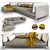 Sleek and Stylish Saba Livingston 3-Seater Sofa 3D model small image 2