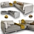 SABA LIVINGSTON 4-Seat Sofa Set 3D model small image 2