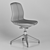 Sleek Swivel Chair: LÅNGFJÄLL Conference 3D model small image 3