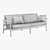 Modern Kettal Riva 3-Seater Sofa 3D model small image 5