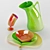 Vibrant Kitchenware Set 3D model small image 1