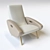 Elegant Italian Lounge Chairs 3D model small image 1