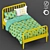 Teal Jenny Lind Kids Bed 3D model small image 3