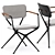 Exes Chair: Sleek Comfort by Royal Botania 3D model small image 1