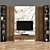 Sleek Modern TV Wall: 300cm Height, 400cm Length 3D model small image 1