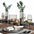 Table Setting with Eucalyptus  Stylish and Versatile Home Decor 3D model small image 2
